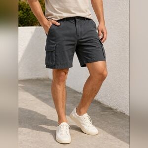 NWT Somoma Men Cargo Shorts Size 32, Dark Charcoal Gray